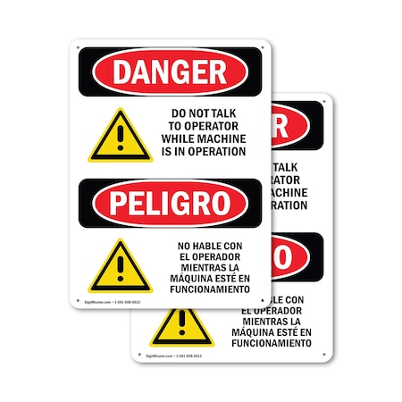 Signmission Safety Culture Sign, 12 in Width, Aluminum, Rectangle, Bilingual OS-2PACK-DS-A-1218-VS-1175